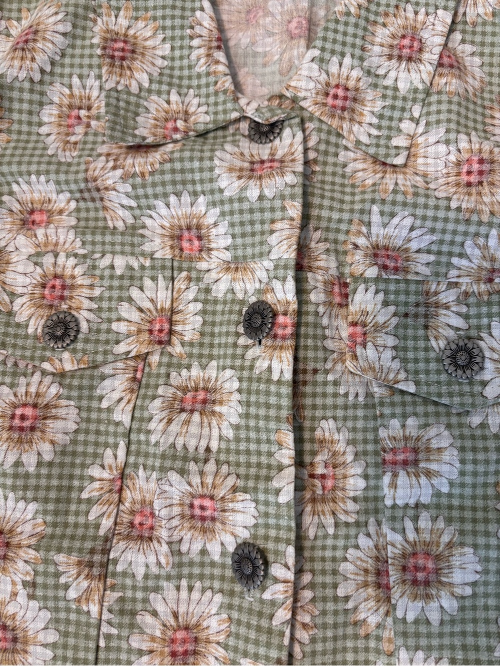 Vintage Miz California Daisy Vest/Tank Size L - Picture 2 of 5